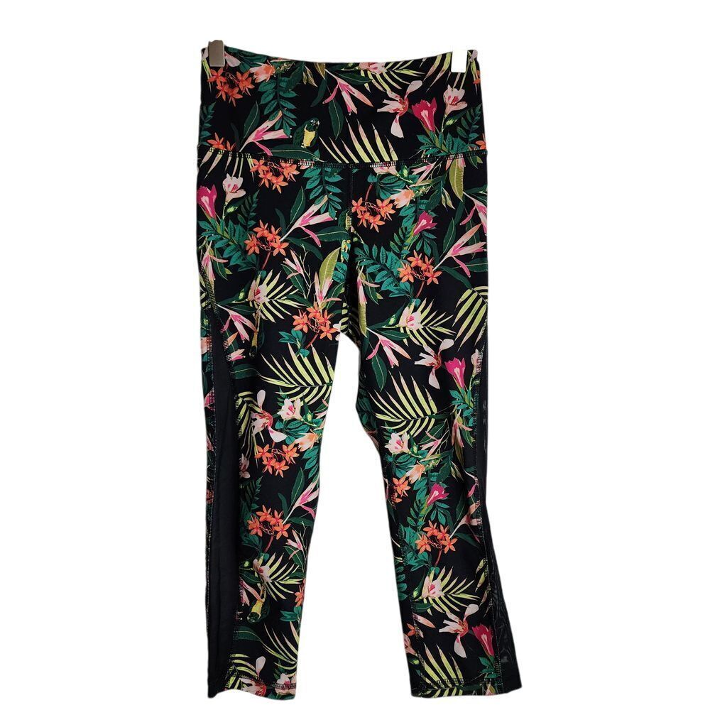 Old Navy Legging Women's Small Active Go Dry Tropical Floral Mesh - Picture 1 of 7